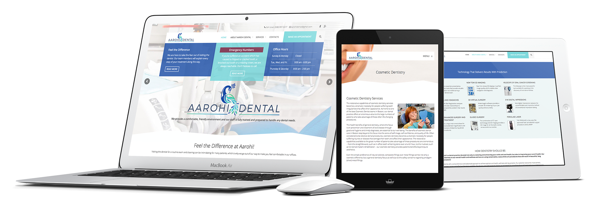 AarohiDental_WebsiteMockup Aarohi Dental Website Design